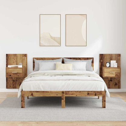vidaXL Bedside Cabinet 2 pcs Old Wood 50 x 32.5 x 80cm Engineered Wood