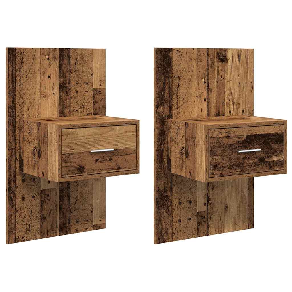 vidaXL Bedside Cabinet 2 pcs Old Wood 50 x 32.5 x 80cm Engineered Wood