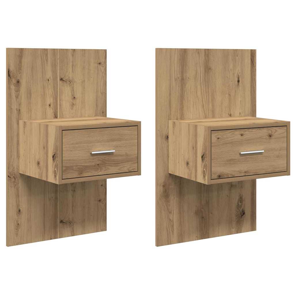 vidaXL Bedside Cabinet 2 pcs Artisan Oak 50 x 32.5 x 80cm