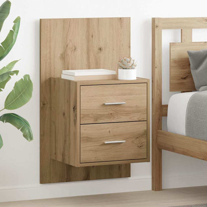 vidaXL Wall-mounted Bedside Cabinet 2 pcs Artisan Oak