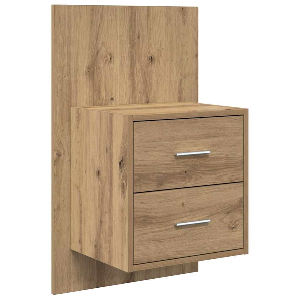 vidaXL Wall-mounted Bedside Cabinet 2 pcs Artisan Oak