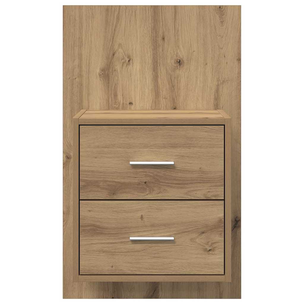 vidaXL Wall-mounted Bedside Cabinet 2 pcs Artisan Oak