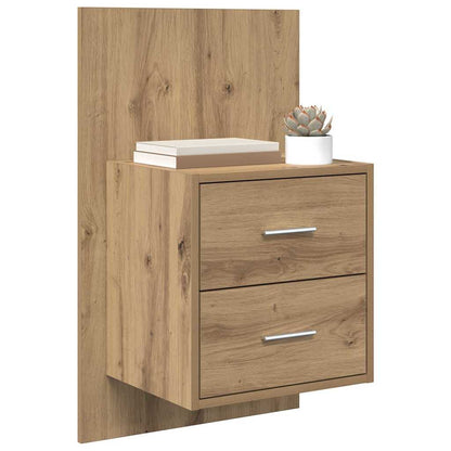vidaXL Wall-mounted Bedside Cabinet 2 pcs Artisan Oak