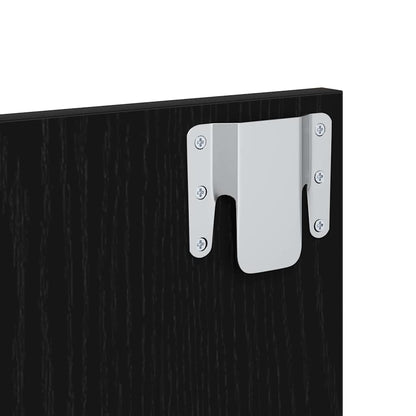 vidaXL Wall-mounted Bedside Cabinet 2 pcs Black Oak