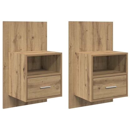 vidaXL Bedside Cabinet 2 pcs Artisan Oak 50 x 32.5 x 80cm