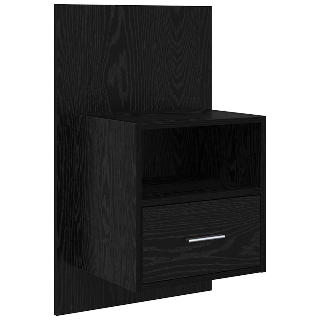 vidaXL Bedside Cabinet 2 pcs Black Oak 50 x 32.5 x 80cm