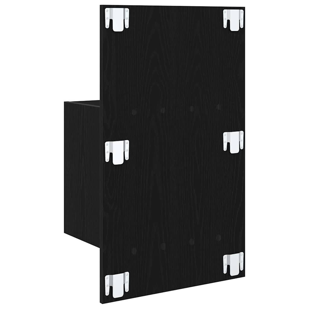 vidaXL Bedside Cabinet 2 pcs Black Oak 50 x 32.5 x 80cm