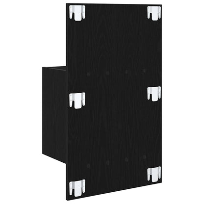 vidaXL Bedside Cabinet 2 pcs Black Oak 50 x 32.5 x 80cm