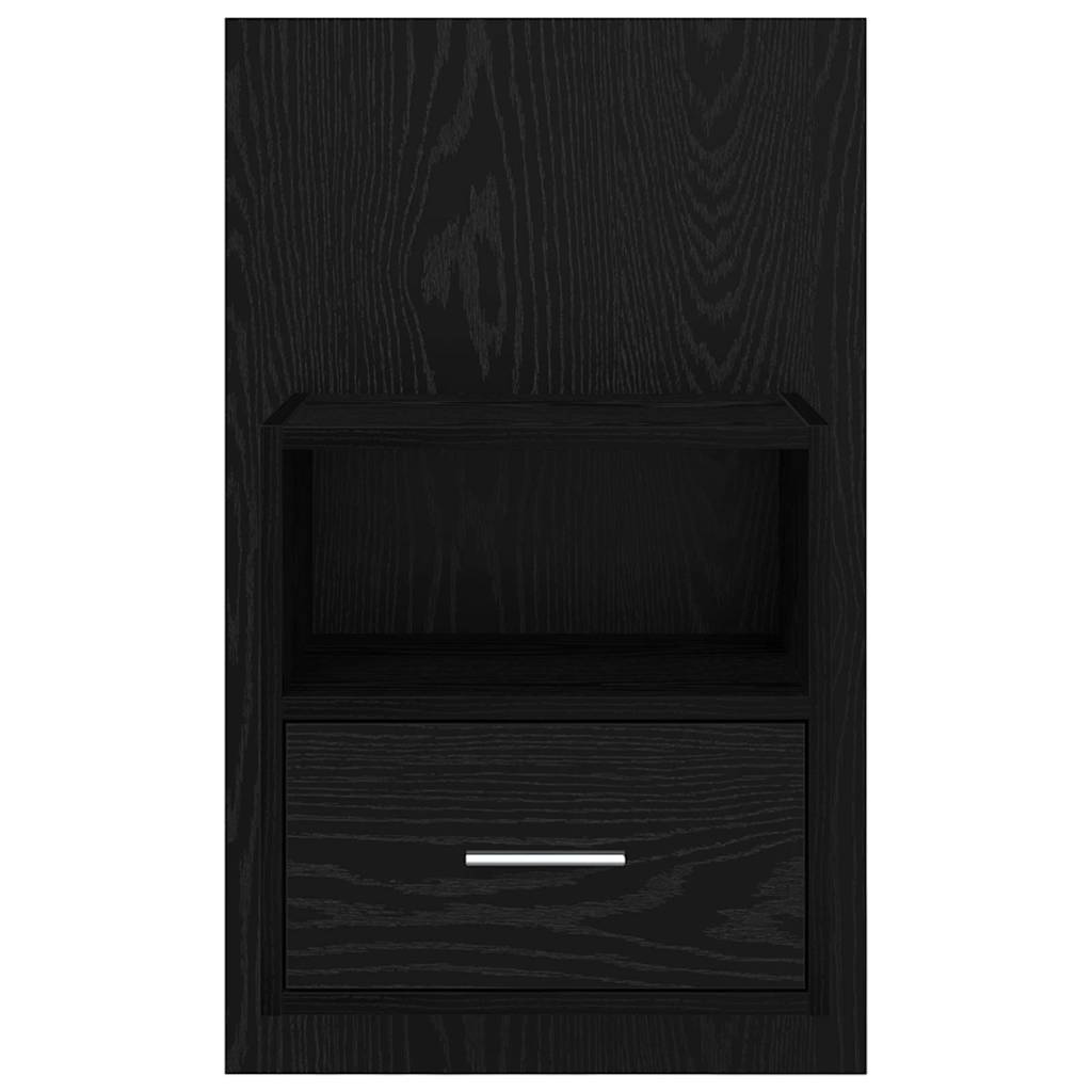 vidaXL Bedside Cabinet 2 pcs Black Oak 50 x 32.5 x 80cm