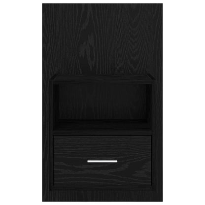 vidaXL Bedside Cabinet 2 pcs Black Oak 50 x 32.5 x 80cm
