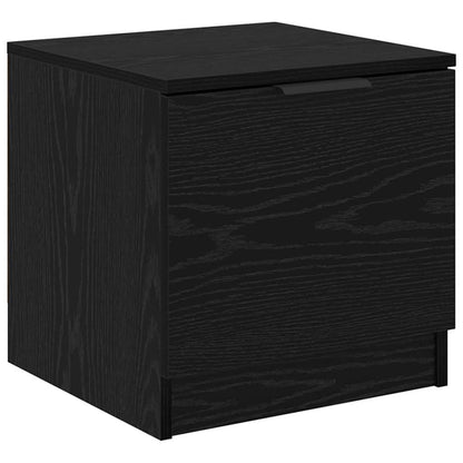 vidaXL Bed Cabinet 2 pcs Black Oak 40 x 39 x 40cm Engineered Wood