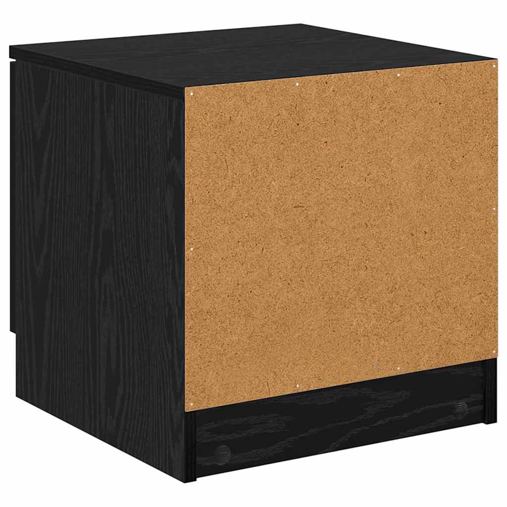 vidaXL Bed Cabinet 2 pcs Black Oak 40 x 39 x 40cm Engineered Wood