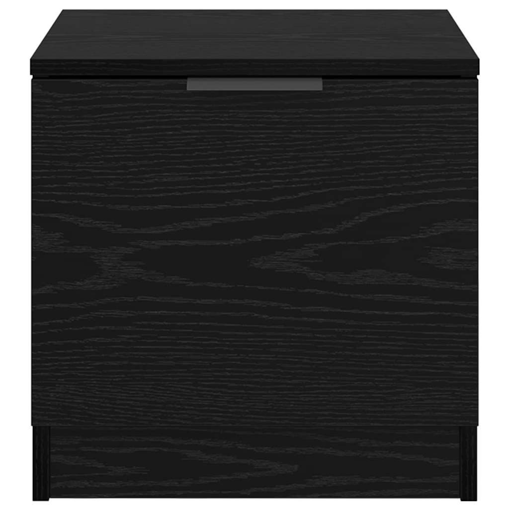 vidaXL Bed Cabinet 2 pcs Black Oak 40 x 39 x 40cm Engineered Wood