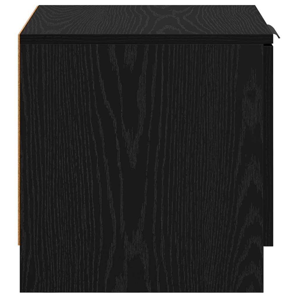 vidaXL Bed Cabinet 2 pcs Black Oak 40 x 39 x 40cm Engineered Wood
