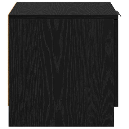 vidaXL Bed Cabinet 2 pcs Black Oak 40 x 39 x 40cm Engineered Wood
