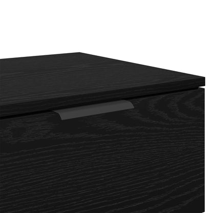 vidaXL Bedside Cabinet 2 pcs Black Oak 45 x 39 x 50cm Engineered Wood