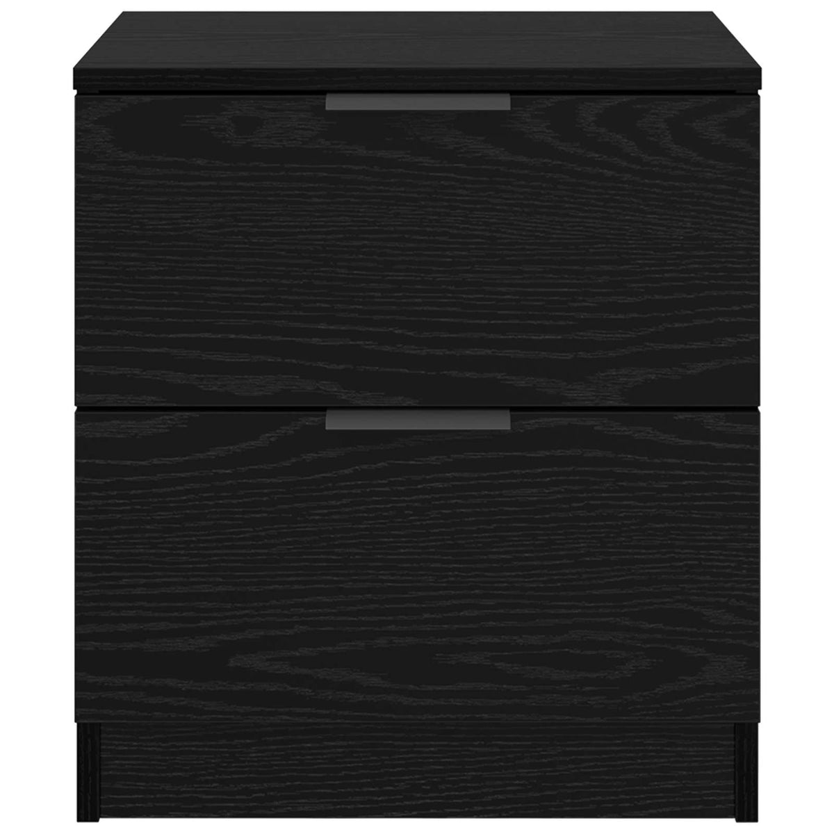 vidaXL Bedside Cabinet 2 pcs Black Oak 45 x 39 x 50cm Engineered Wood
