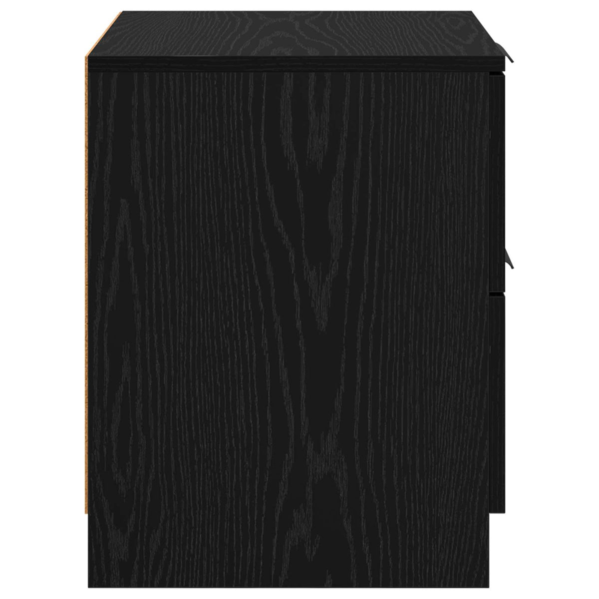 vidaXL Bedside Cabinet 2 pcs Black Oak 45 x 39 x 50cm Engineered Wood