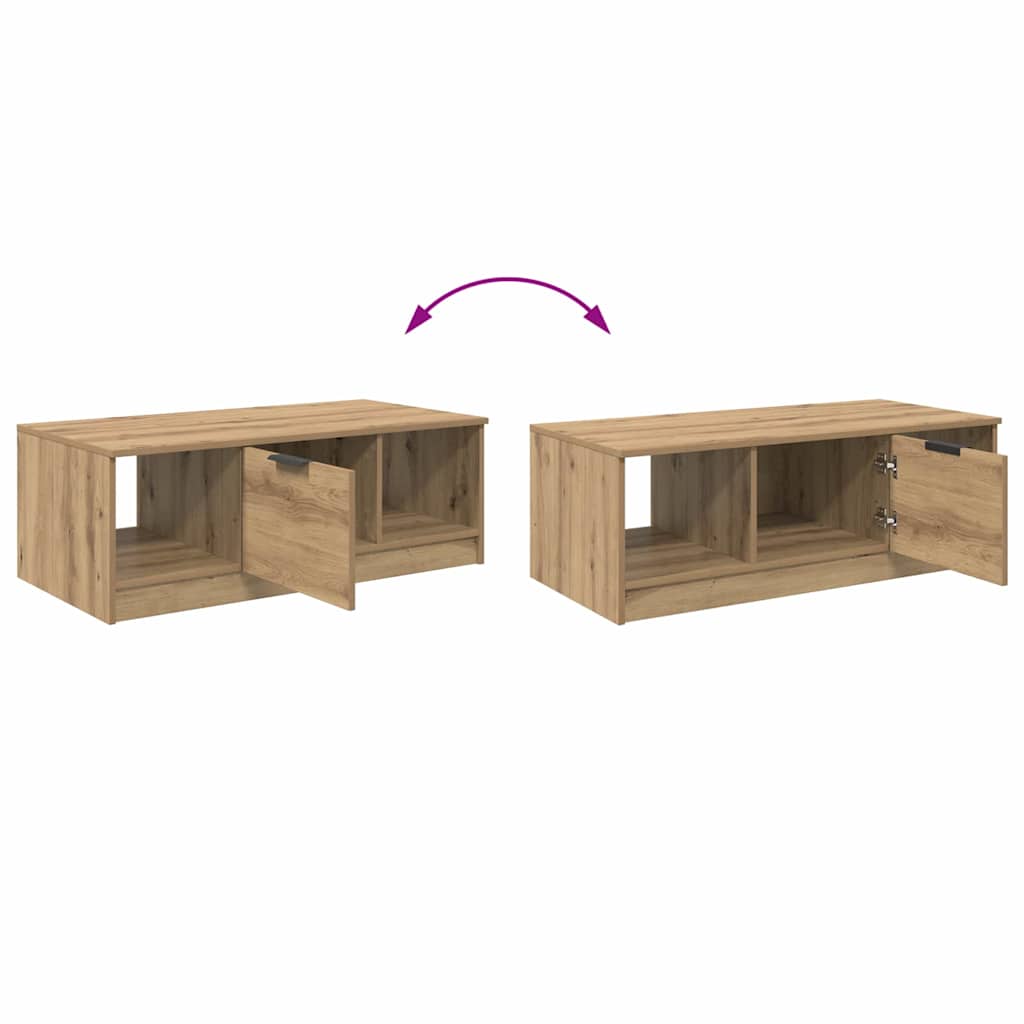 vidaXL Coffee Table Artisan Oak 102 x 50 x 36cm Engineered Wood