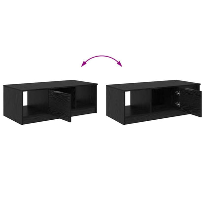 vidaXL Coffee Table Black Oak 102 x 50 x 36cm Engineered Wood