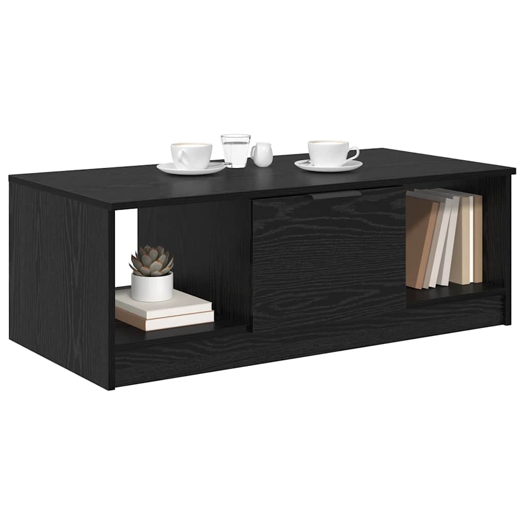 vidaXL Coffee Table Black Oak 102 x 50 x 36cm Engineered Wood