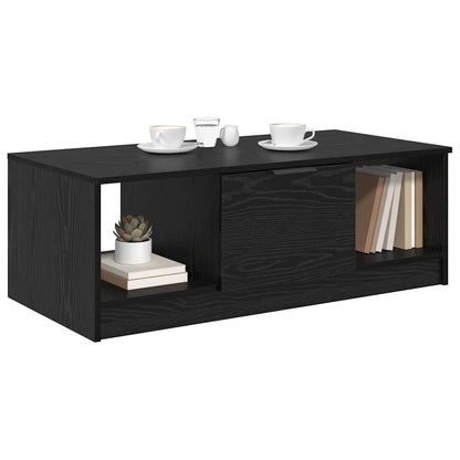 vidaXL Coffee Table Black Oak 102 x 50 x 36cm Engineered Wood