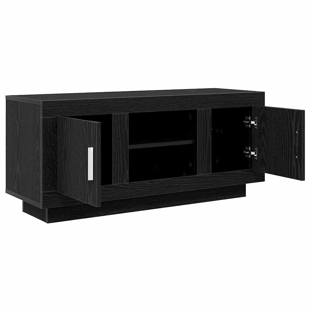 vidaXL TV Cabinet 102 x 35 x 45 cm Black Oak Engineered Wood