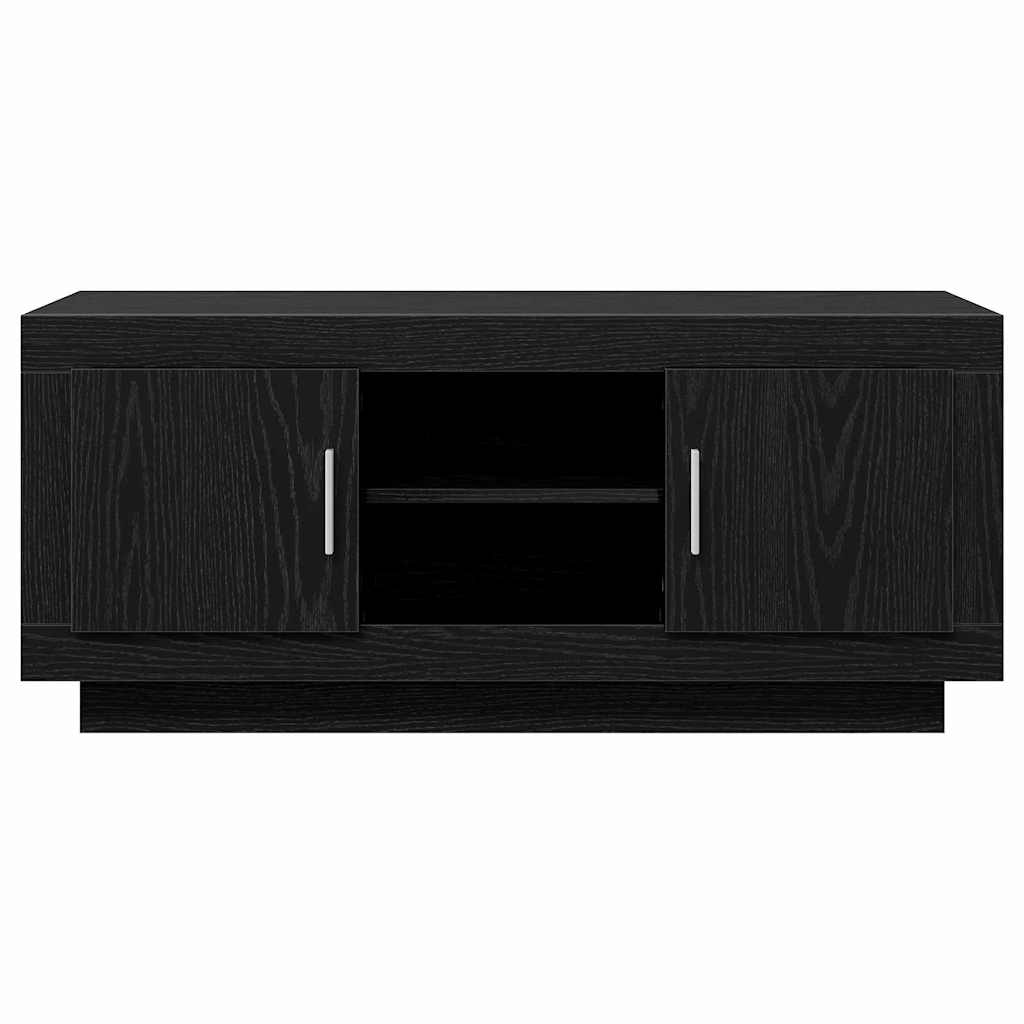 vidaXL TV Cabinet Black Oak 102 x 35 x 45 cm Engineered Wood