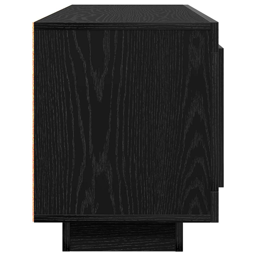 vidaXL TV Cabinet Black Oak 102 x 35 x 45 cm Engineered Wood