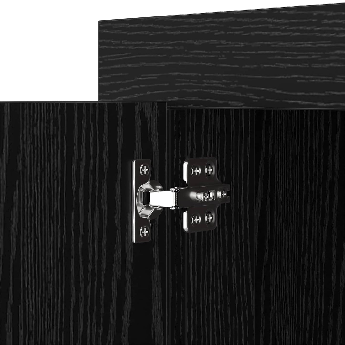 vidaXL Sideboard Black Oak 80 x 40 x 75 cm Engineered Wood