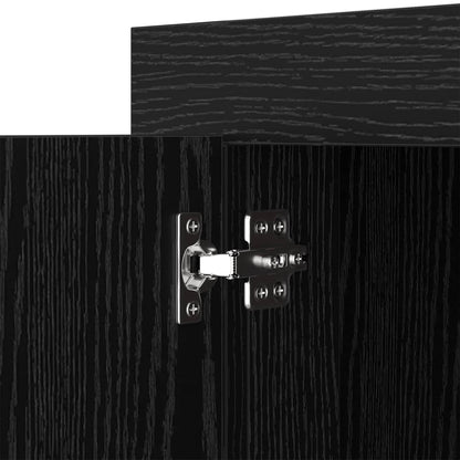 vidaXL Sideboard Black Oak 80 x 40 x 75 cm Engineered Wood