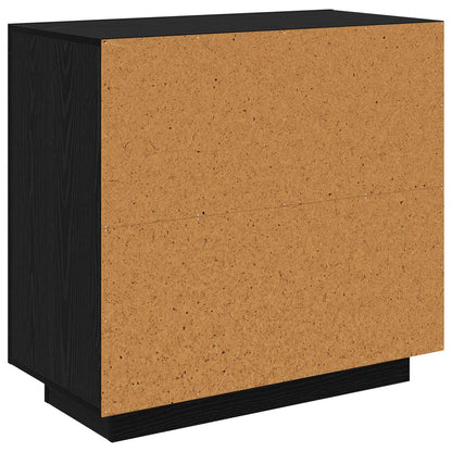 vidaXL Sideboard Black Oak 80 x 40 x 75 cm Engineered Wood