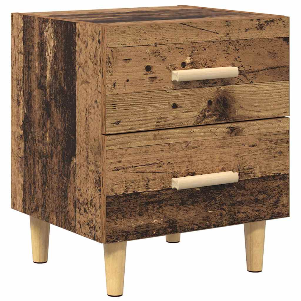 vidaXL Bed Cabinet 2 pcs Old Wood 40 x 35 x 47.5cm Engineered Wood
