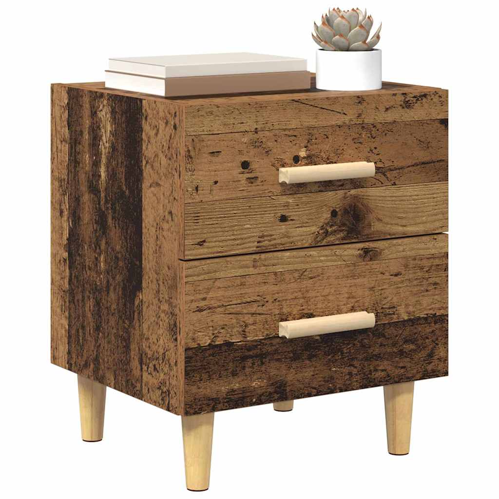 vidaXL Bed Cabinet 2 pcs Old Wood 40 x 35 x 47.5cm Engineered Wood