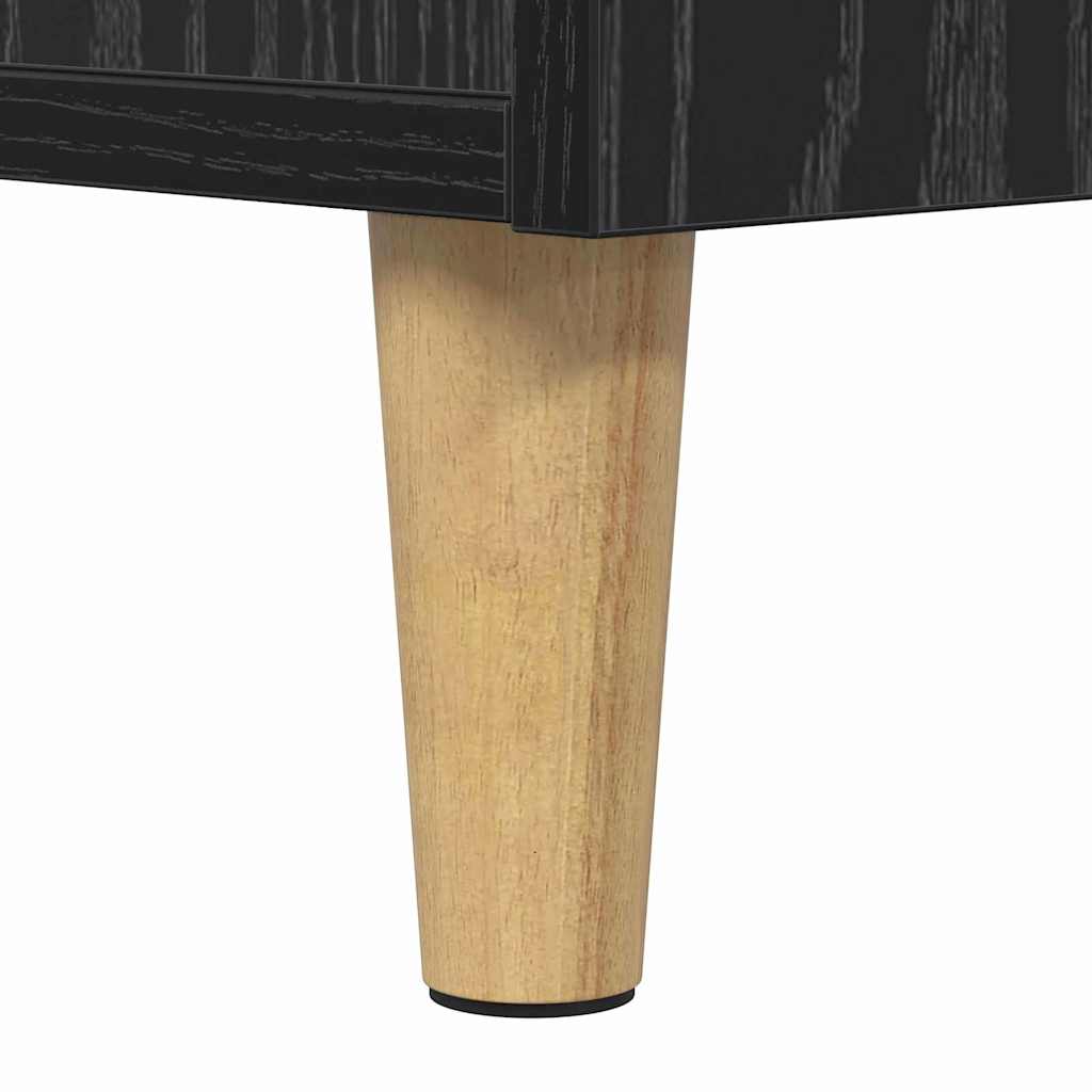 vidaXL Bed Cabinet Black Oak 40 x 35 x 47.5cm Engineered Wood