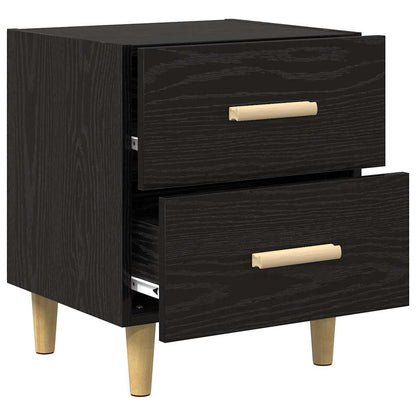vidaXL Bed Cabinet 2 pcs Black Oak 40 x 35 x 47.5cm Engineered Wood