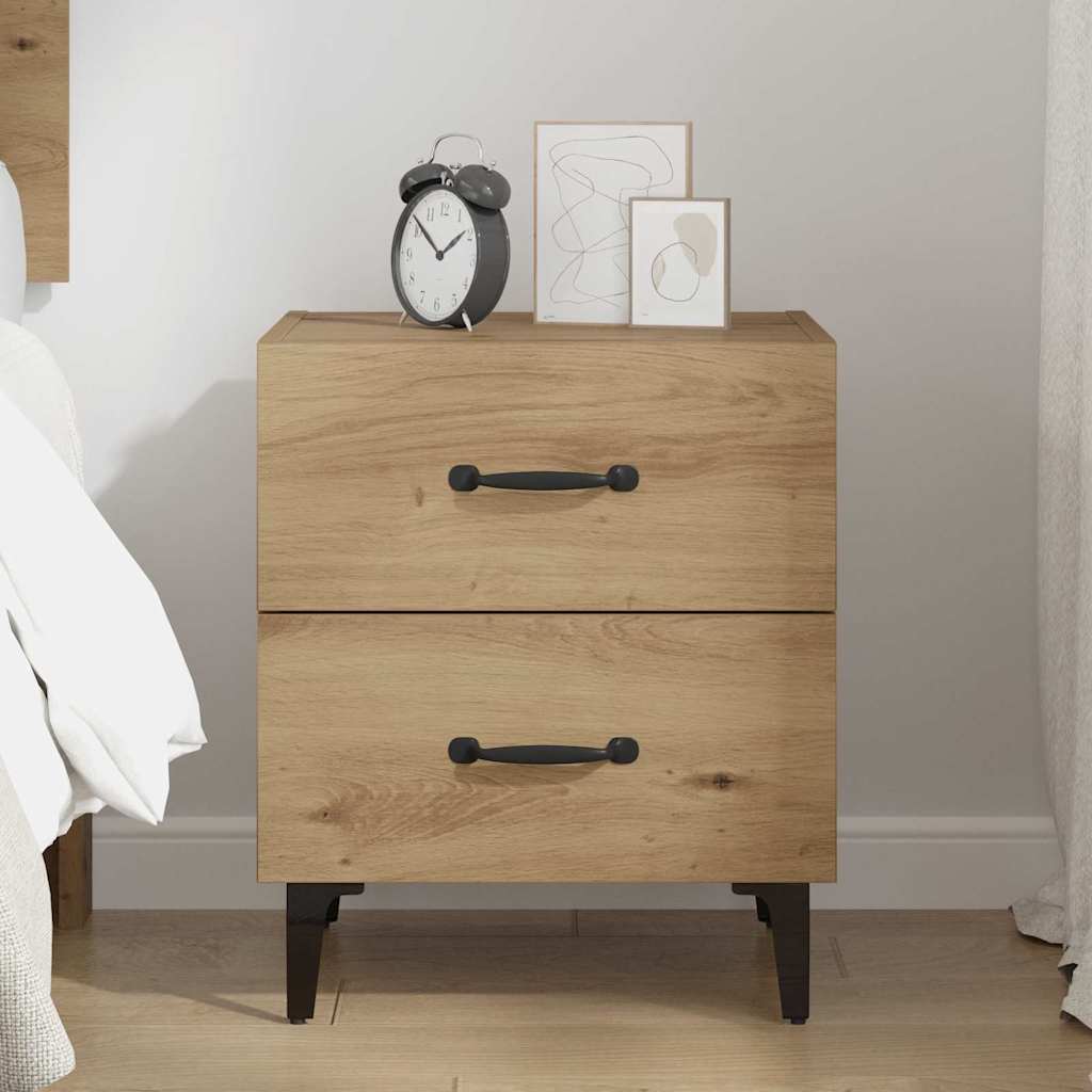 vidaXL Bed Cabinet Artisan Oak 40 x 35 x 47.5 cm Engineered Wood