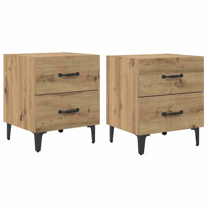 vidaXL Bed Cabinet 2 pcs Artisan Oak 40 x 35 x 47.5 cm Engineered Wood