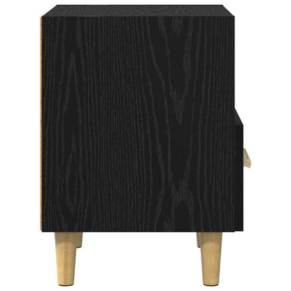 vidaXL Bedside Cabinet Black Oak 40 x 35 x 47 cm Engineered Wood