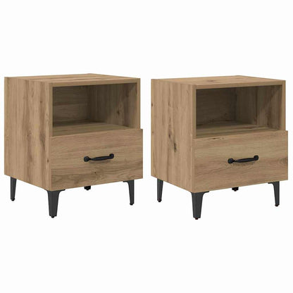 vidaXL Bedside Cabinet 2 pcs Artisan Oak 40 x 35 x 47.5 cm