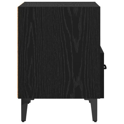 vidaXL Bedside Cabinet Black Oak 40 x 35 x 47.5 cm Engineered Wood