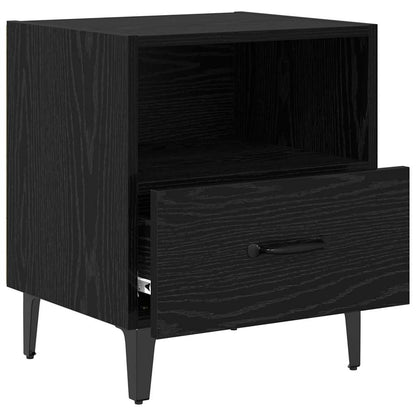 vidaXL Bedside Cabinet 2 pcs Black Oak 40 x 35 x 47.5 cm