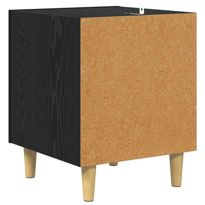vidaXL Bedside Cabinet 2 pcs Black Oak 40 x 40 x 50 cm Engineered Wood