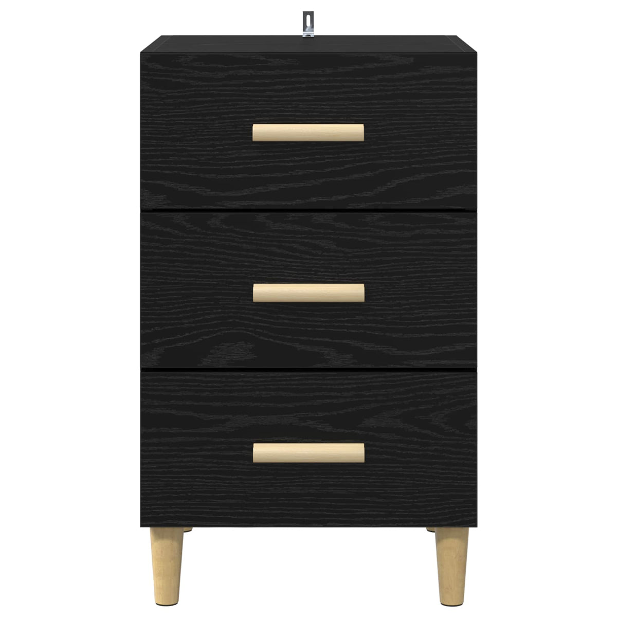 vidaXL Bedside Cabinet Black Oak 40 x 40 x 66 cm Engineered Wood