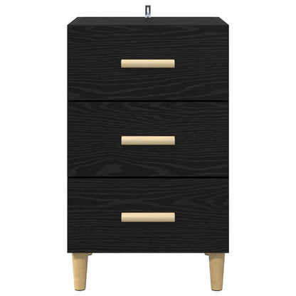 vidaXL Bedside Cabinet Black Oak 40 x 40 x 66 cm Engineered Wood