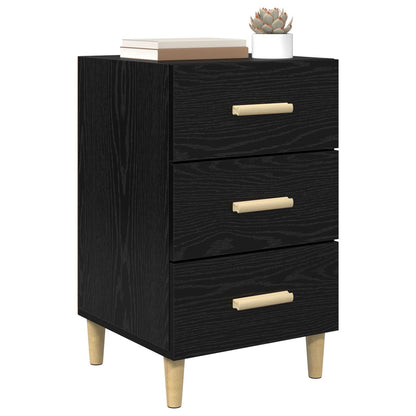 vidaXL Bedside Cabinet Black Oak 40 x 40 x 66 cm Engineered Wood