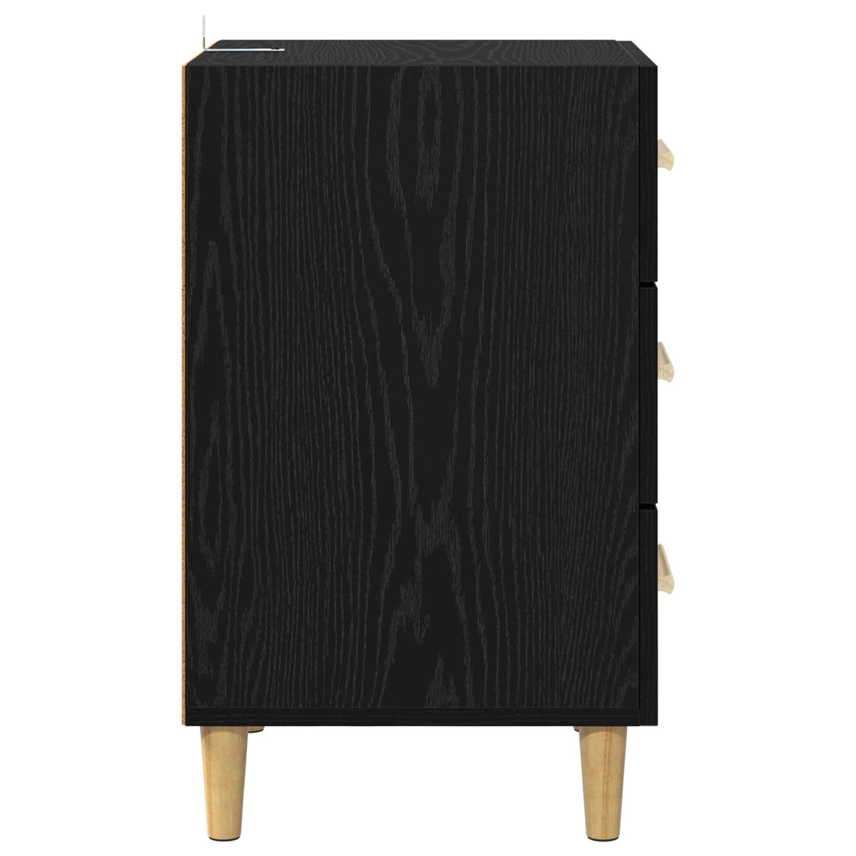 vidaXL Bedside Cabinet Black Oak 40 x 40 x 66 cm Engineered Wood