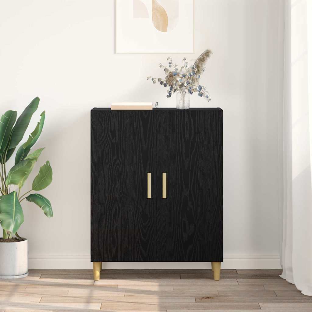 vidaXL Sideboard Black Oak 70 x 34 x 90 cm Engineered Wood