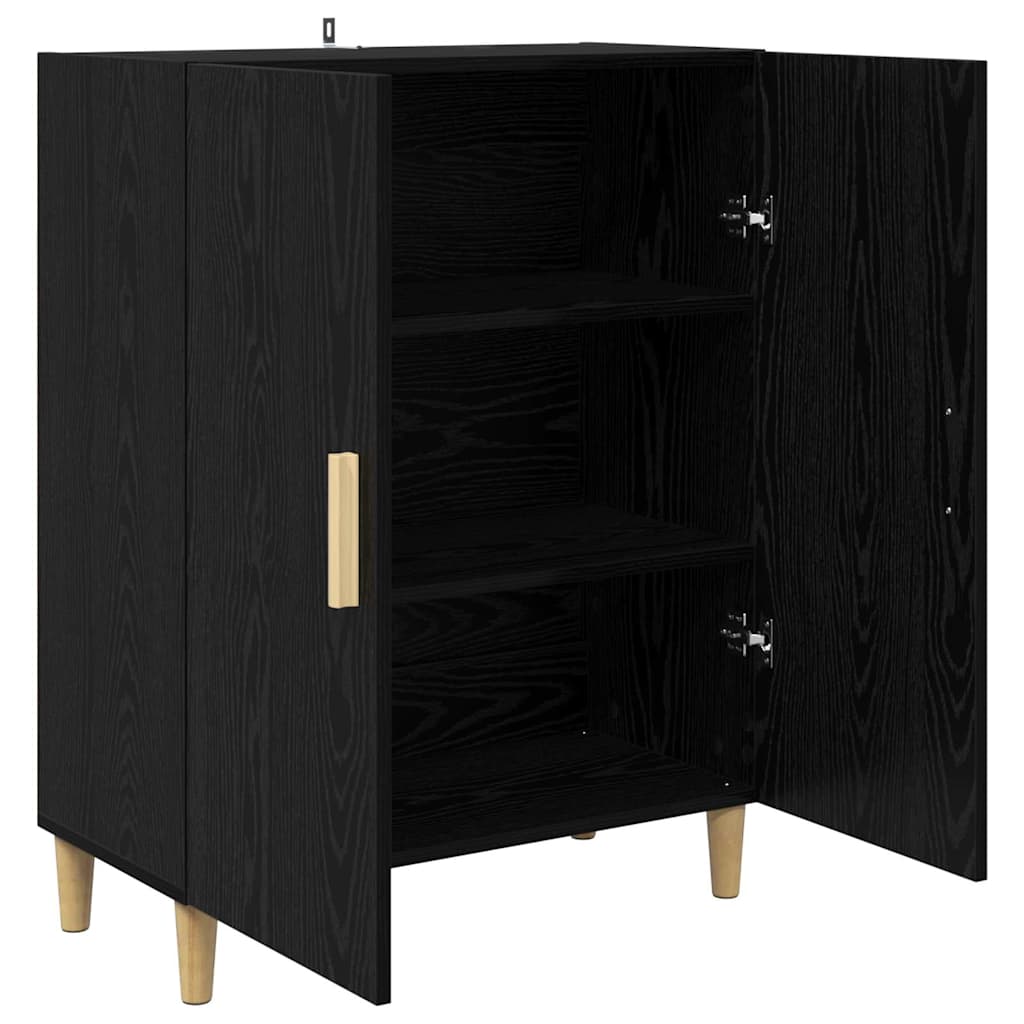 vidaXL Sideboard Black Oak 70 x 34 x 90 cm Engineered Wood