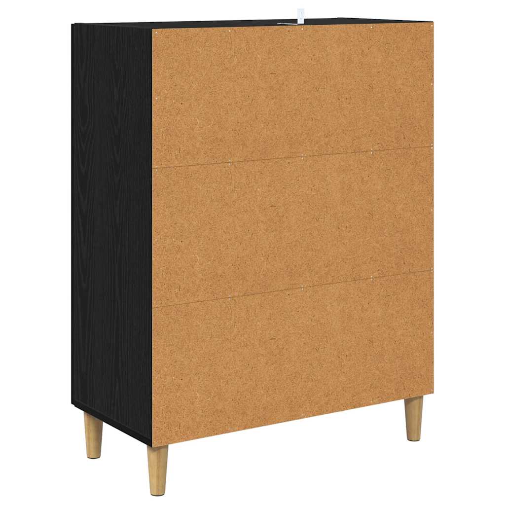 vidaXL Sideboard Black Oak 70 x 34 x 90 cm Engineered Wood